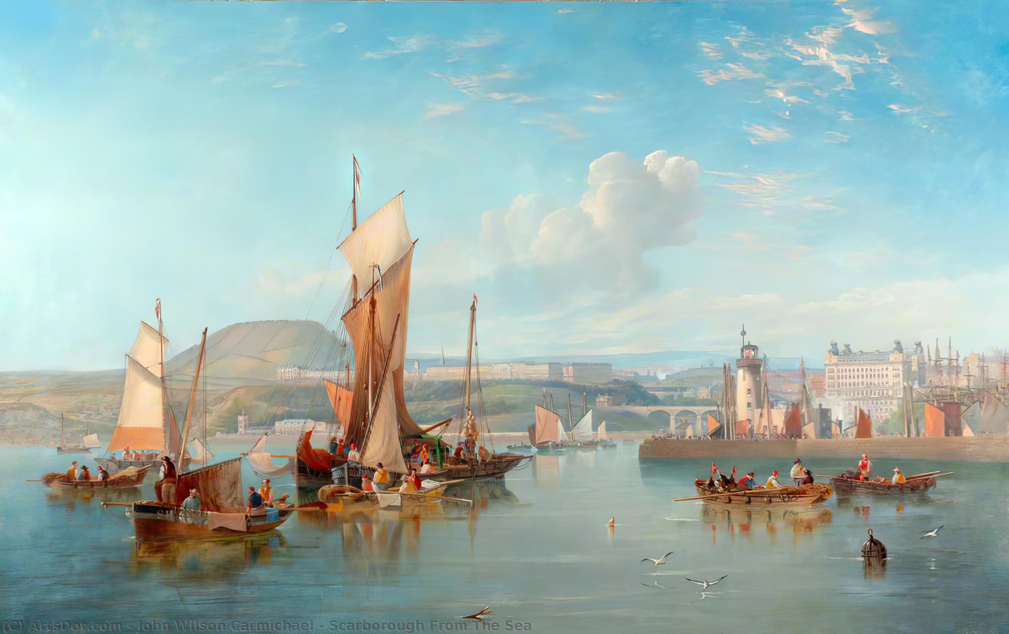Scarborough From The Sea — John Wilson Carmichael