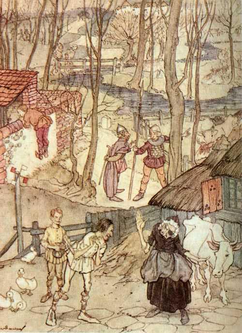 They Offered A Cow For Each Leg Of Her Cow, But She Would Not Accept That Offer — Arthur Rackham
