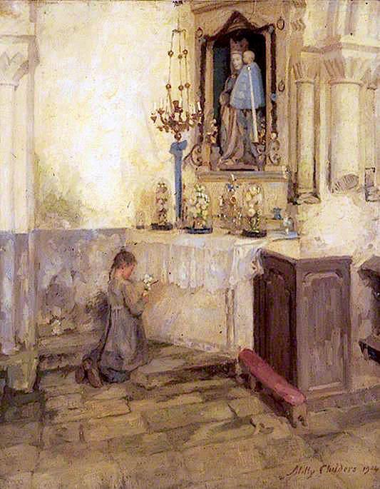 Girl Praying In Church — Emily Maria Eardley Childers