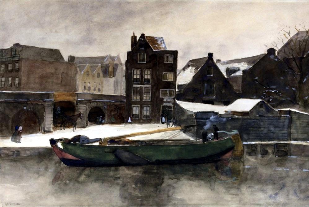 Het Prinseneiland: The Teertuinen In Winter, Amsterdam — George Heidrik Breitner
