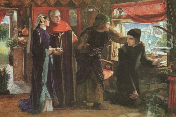 Dante Drawing An Angel On The First Anniversary Of The Death Of Beatrice — Данте Габријел Росети