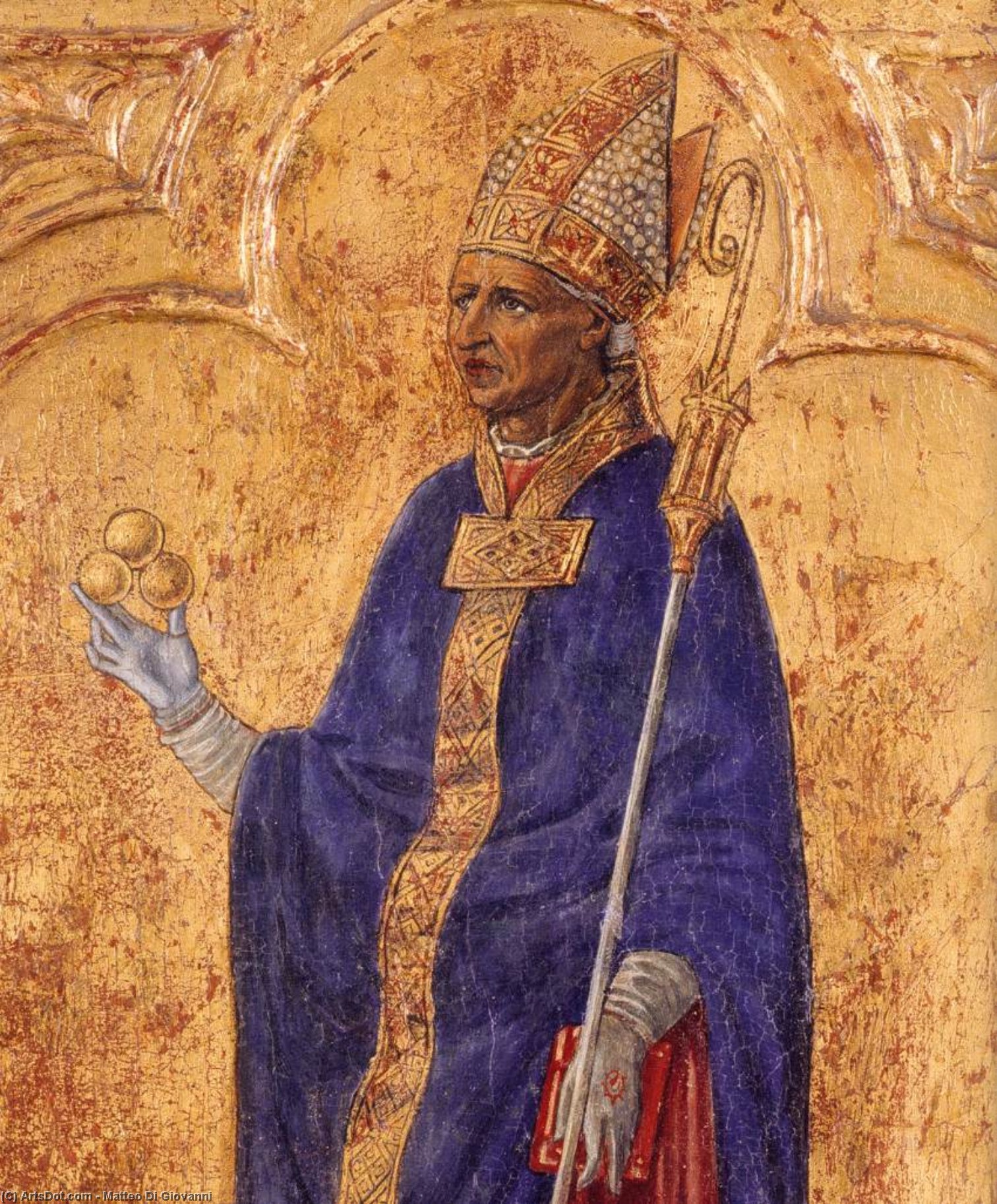 St Nicholas Of Bari (detail) — Matteo Di Giovanni