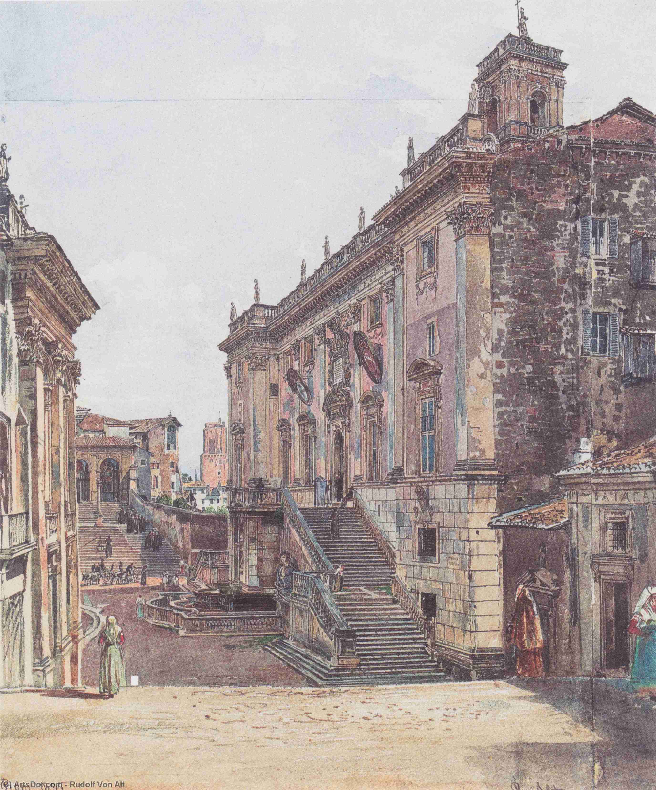 The Capitol In Rome — Rudolf Von Alt