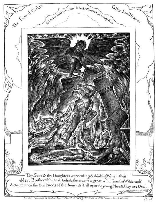 Job´s Sonns And Daughters Destroyed — William Blake