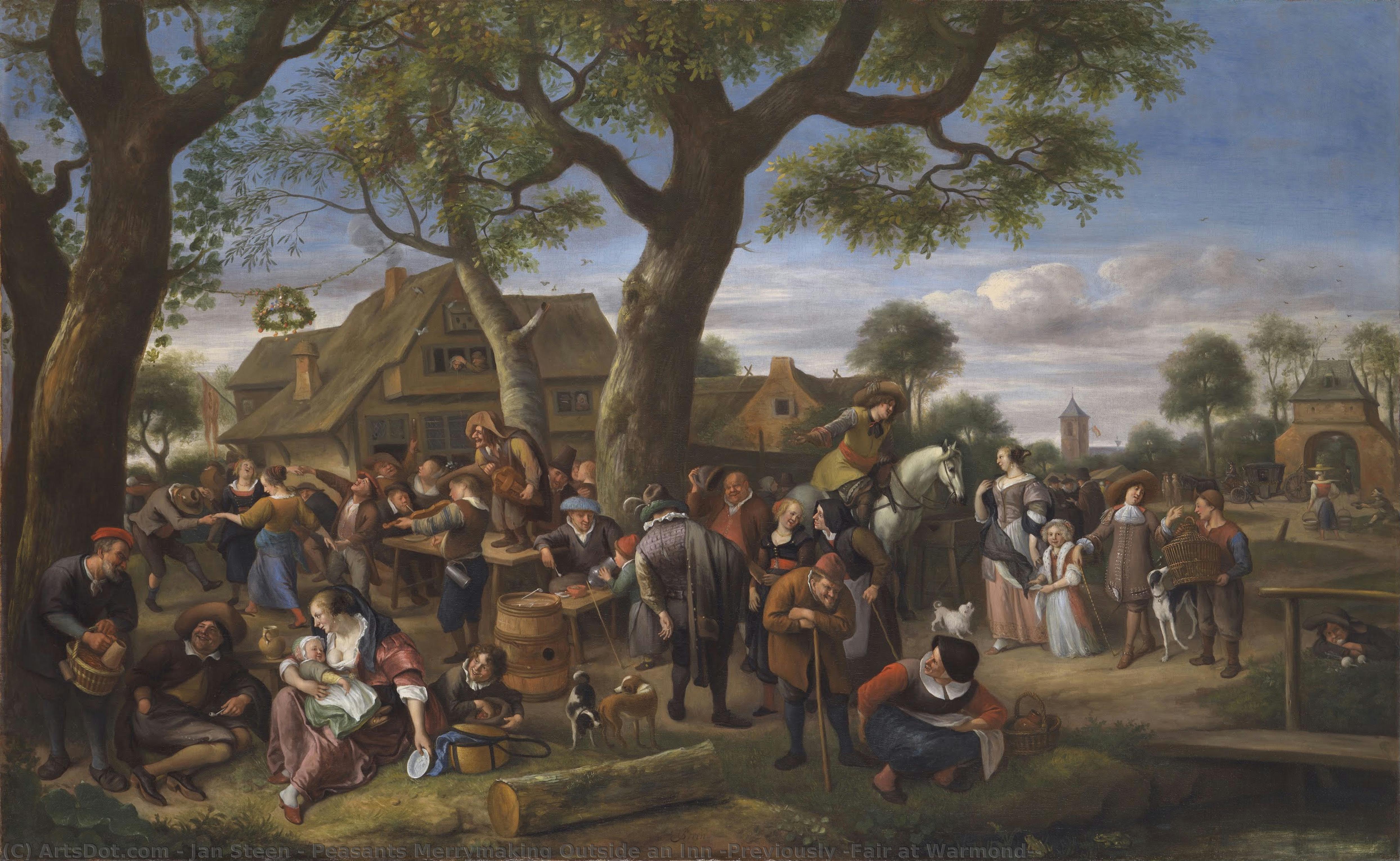 Peasants Merrymaking Outside An Inn (previously “fair At Warmond”) — Јан Хавиксон Стен