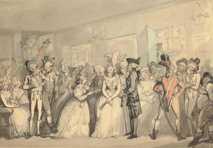 Foyer Of The Haymarket Theatre During The 'surrender Of Calais' — Thomas Rowlandson