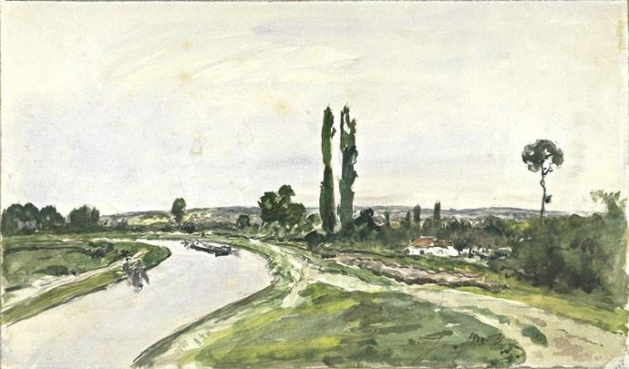 The Banks Of Theallier — Johan Barthold Jongkind