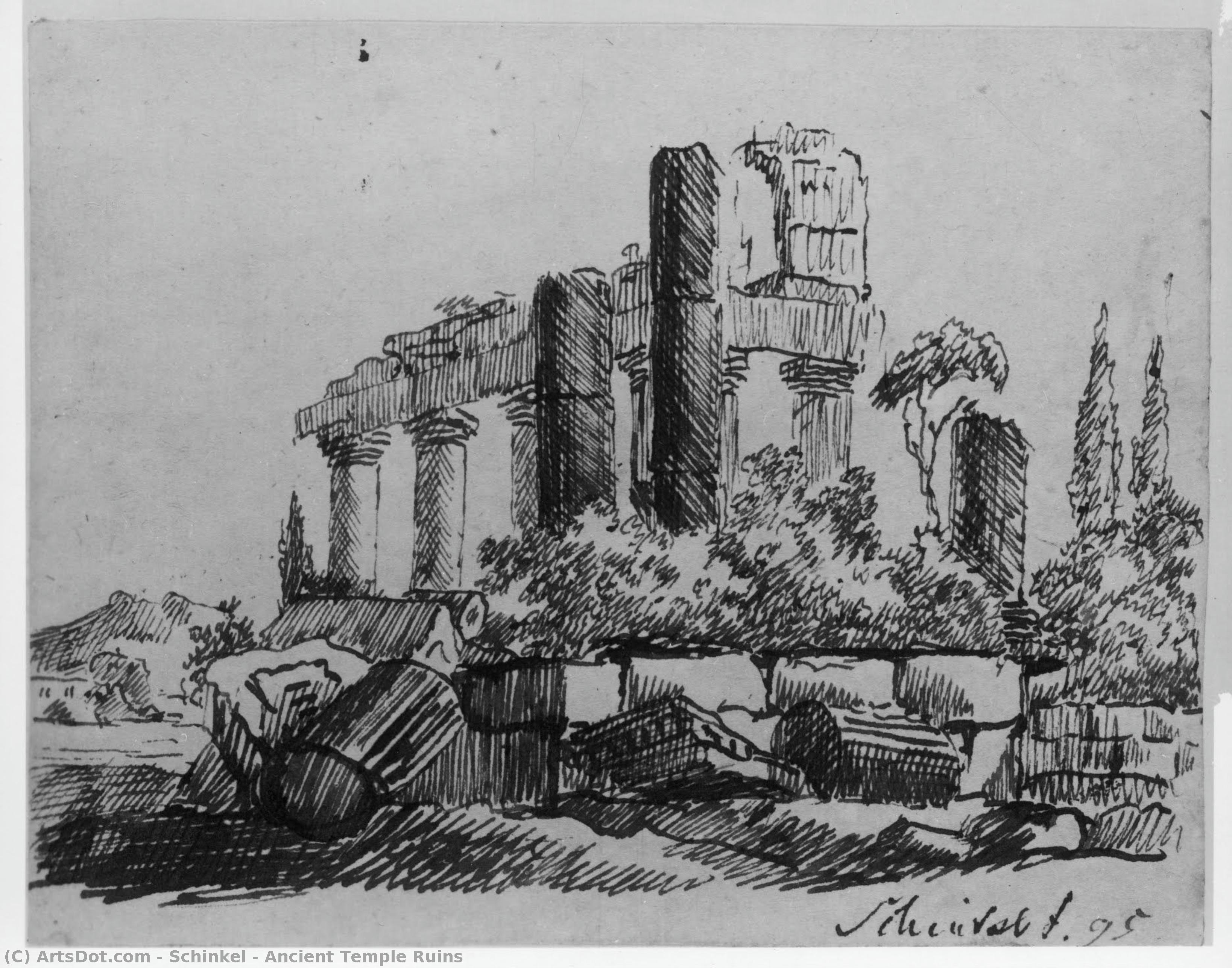 Ancient Temple Ruins — Карл Фридрих Шинкель