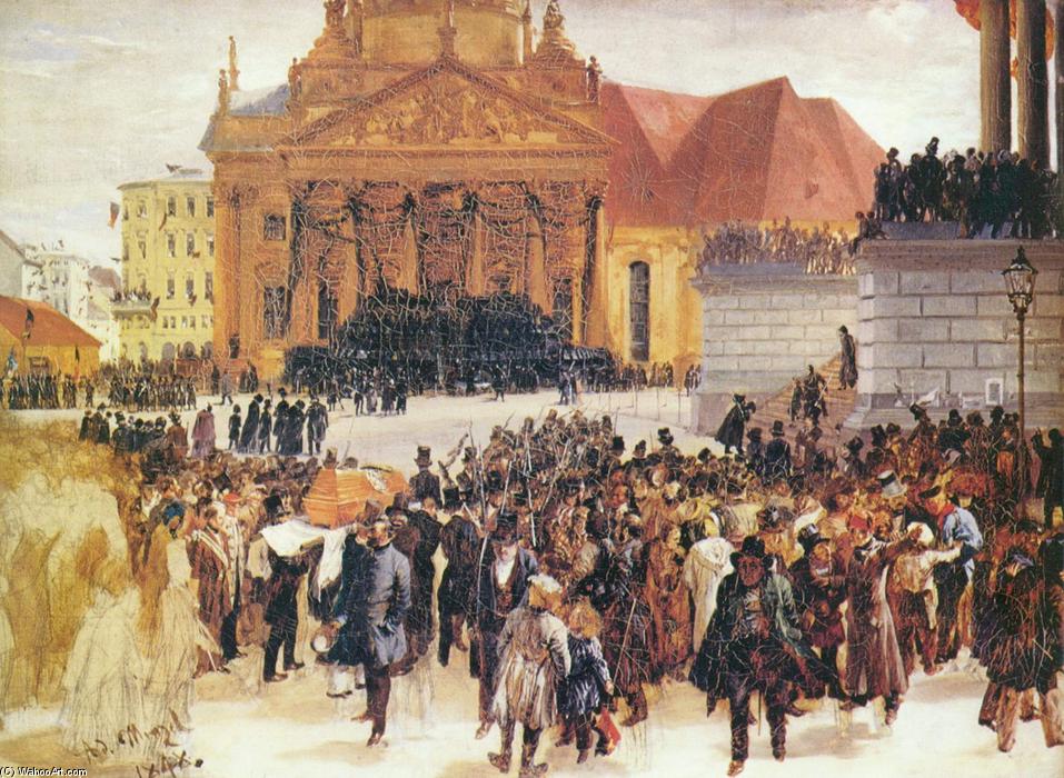 Laying Out The March Befallen — Adolph Von Menzel
