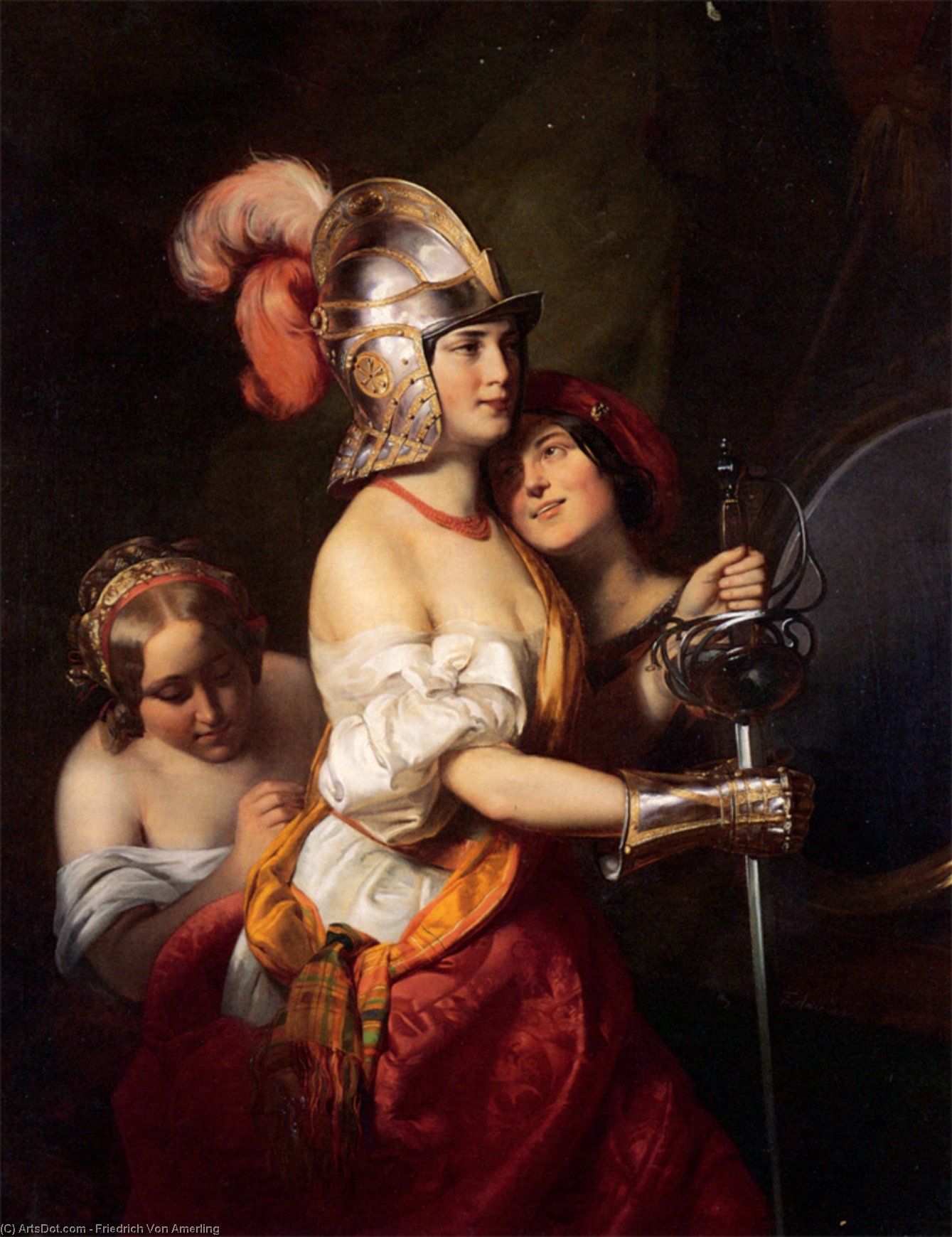 The Armed Maiden — Friedrich Ritter Von Amerling