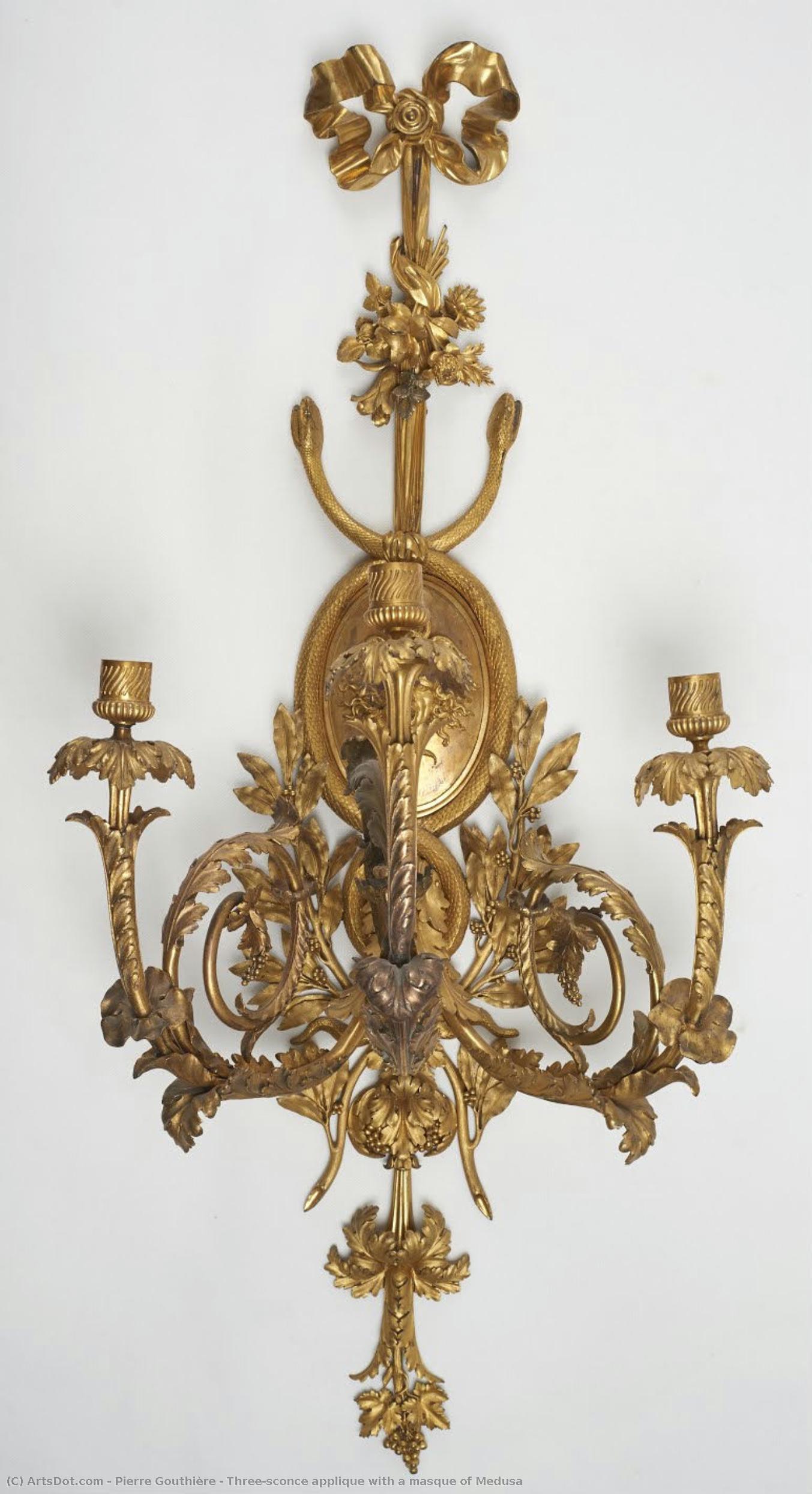 Three-sconce Applique With A Masque Of Medusa — Pierre Gouthière