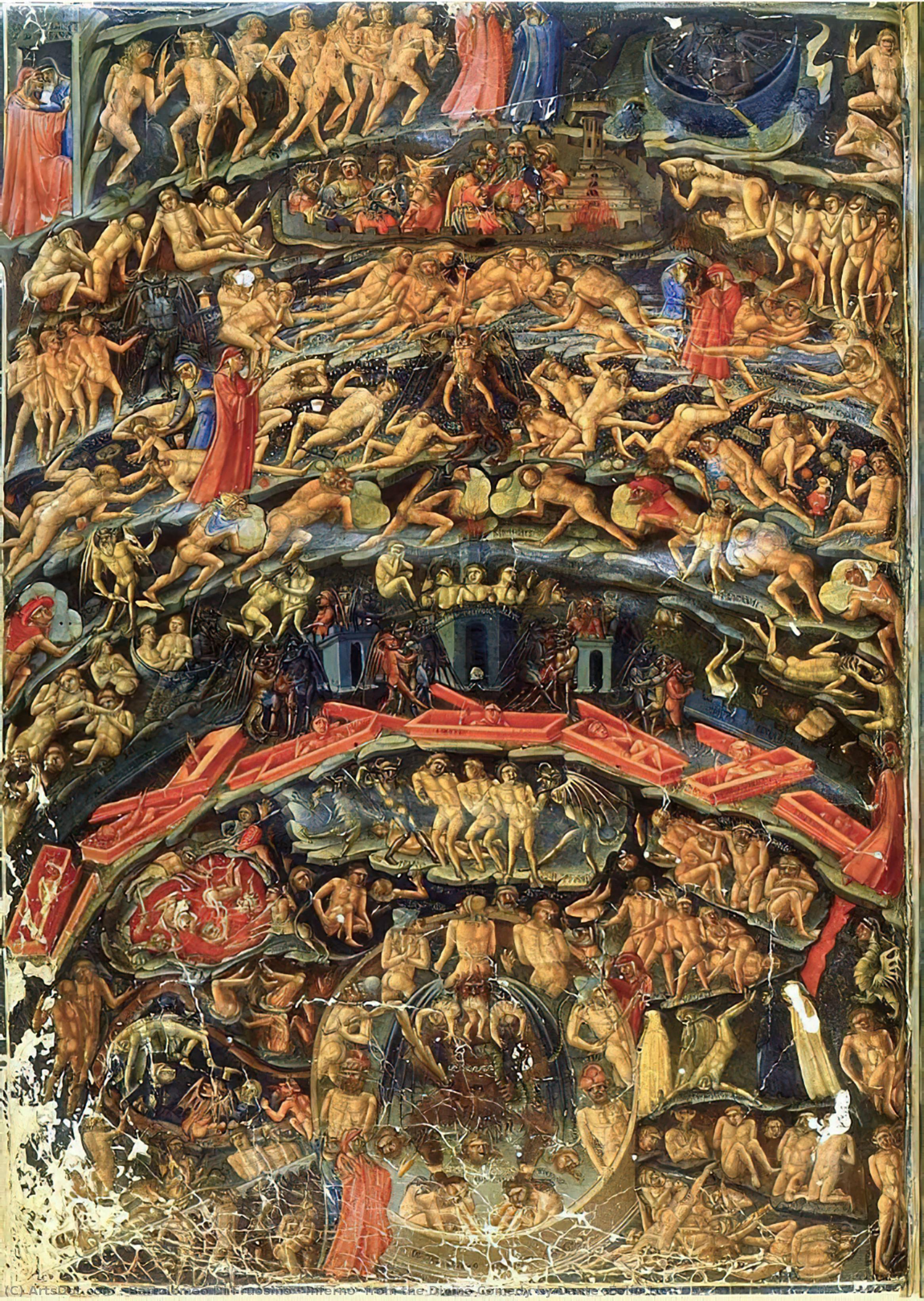Inferno, From The Divine Comedy By Dante (folio 1v) — Bartolomeo Di Fruosino
