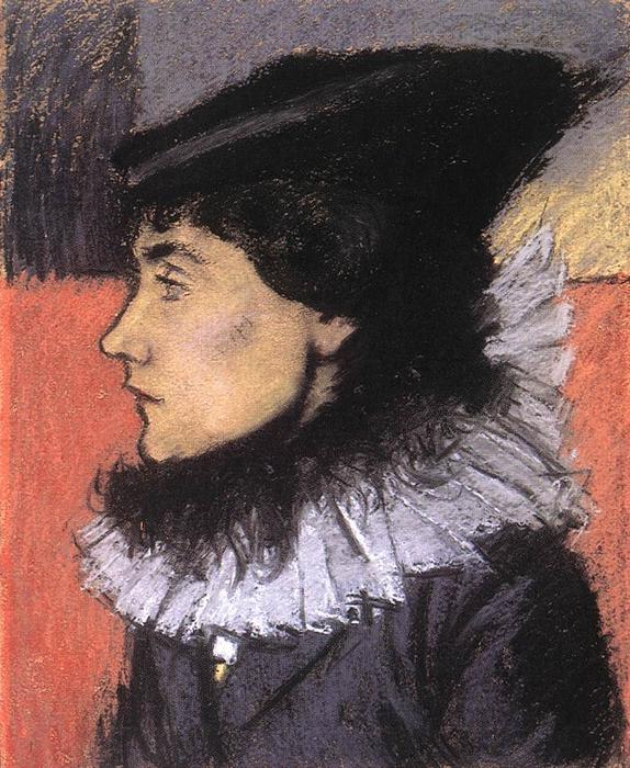 Ms. László Vágó In A Black Dress — József Rippl-rónai