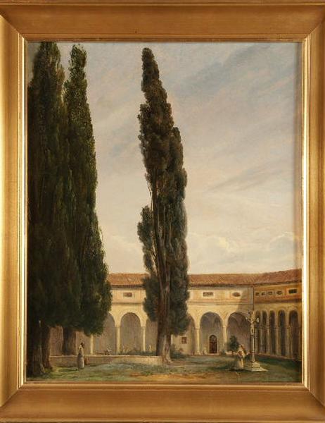 Intérieur De Cloître — Jules Louis Philippe Coignet
