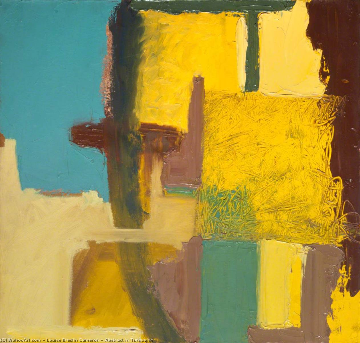Abstract In Turquoise — Louise Breslin Cameron