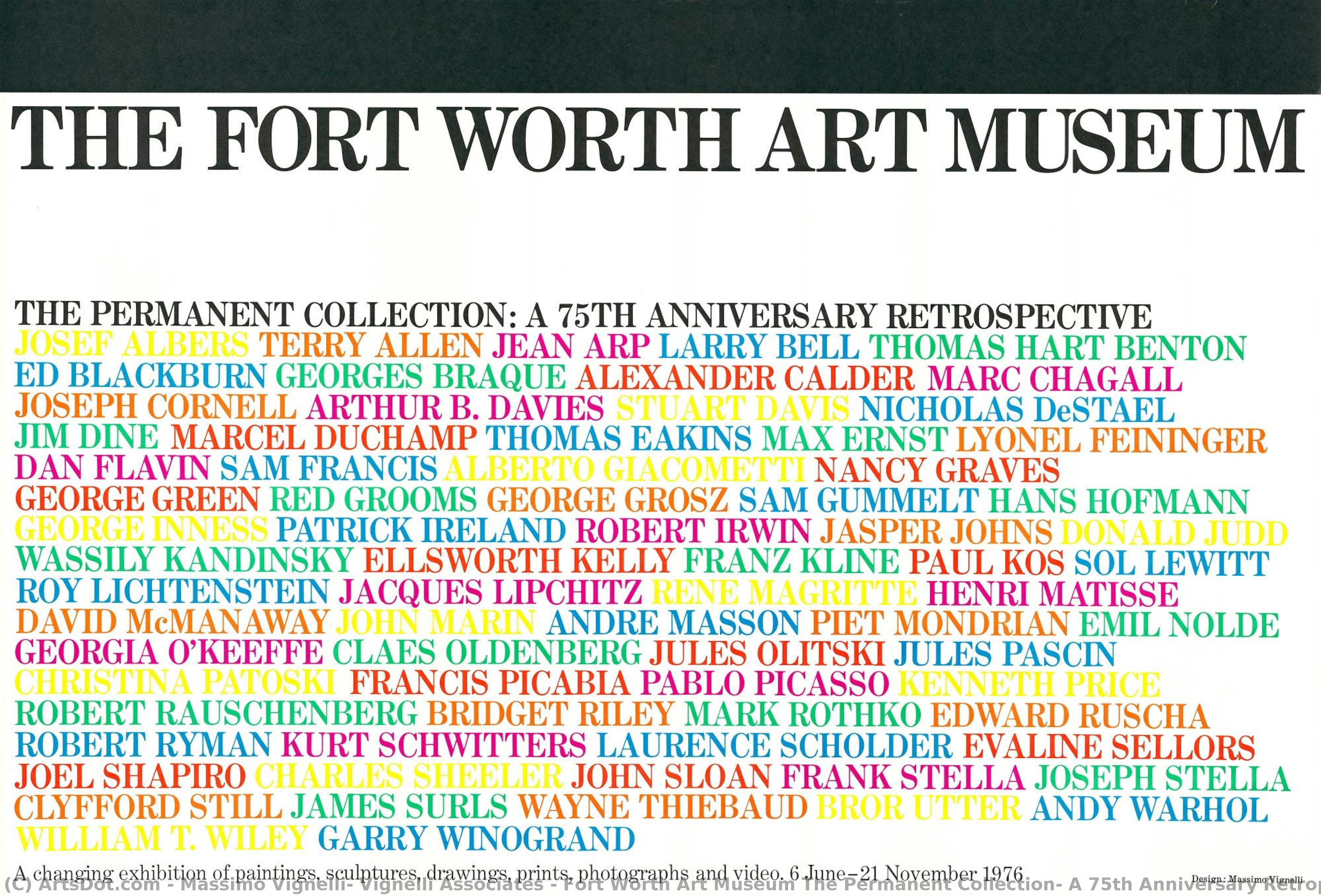 Fort Worth Art Museum The Permanent Collection: A 75th Anniversary Retropective — Massimo Vignelli, Vignelli Associates
