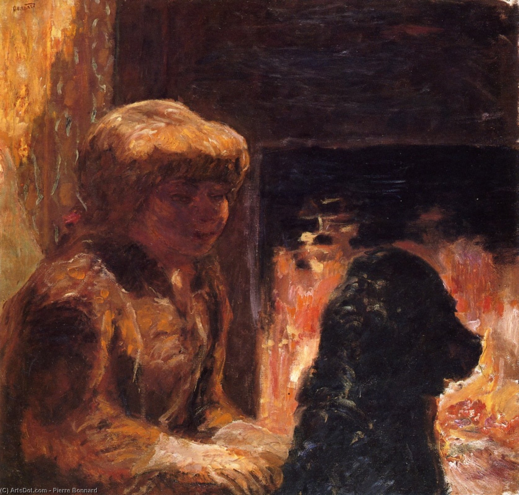 Woman With Dog (aka Marthe Bonnard And Her Dog) — Pierre Bonnard