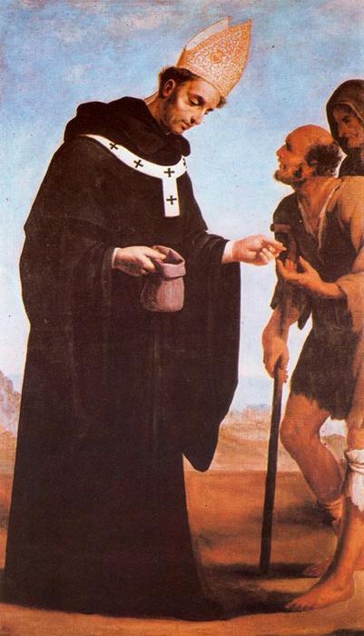 Santo Tomás De Villanueva Socorriendo A Un Lisiado — Francisco De Zurbarán