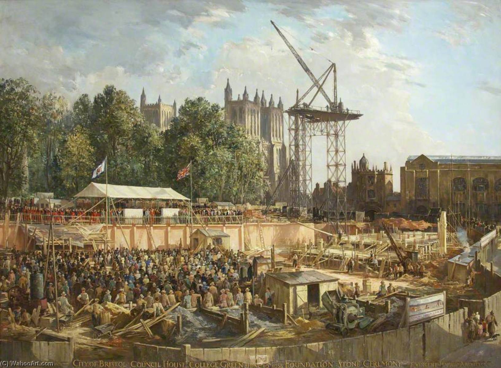 City Of Bristol Council House, College Green, 10th June 1938, Foundation Stone Ceremony — Charles Ernest Cundall