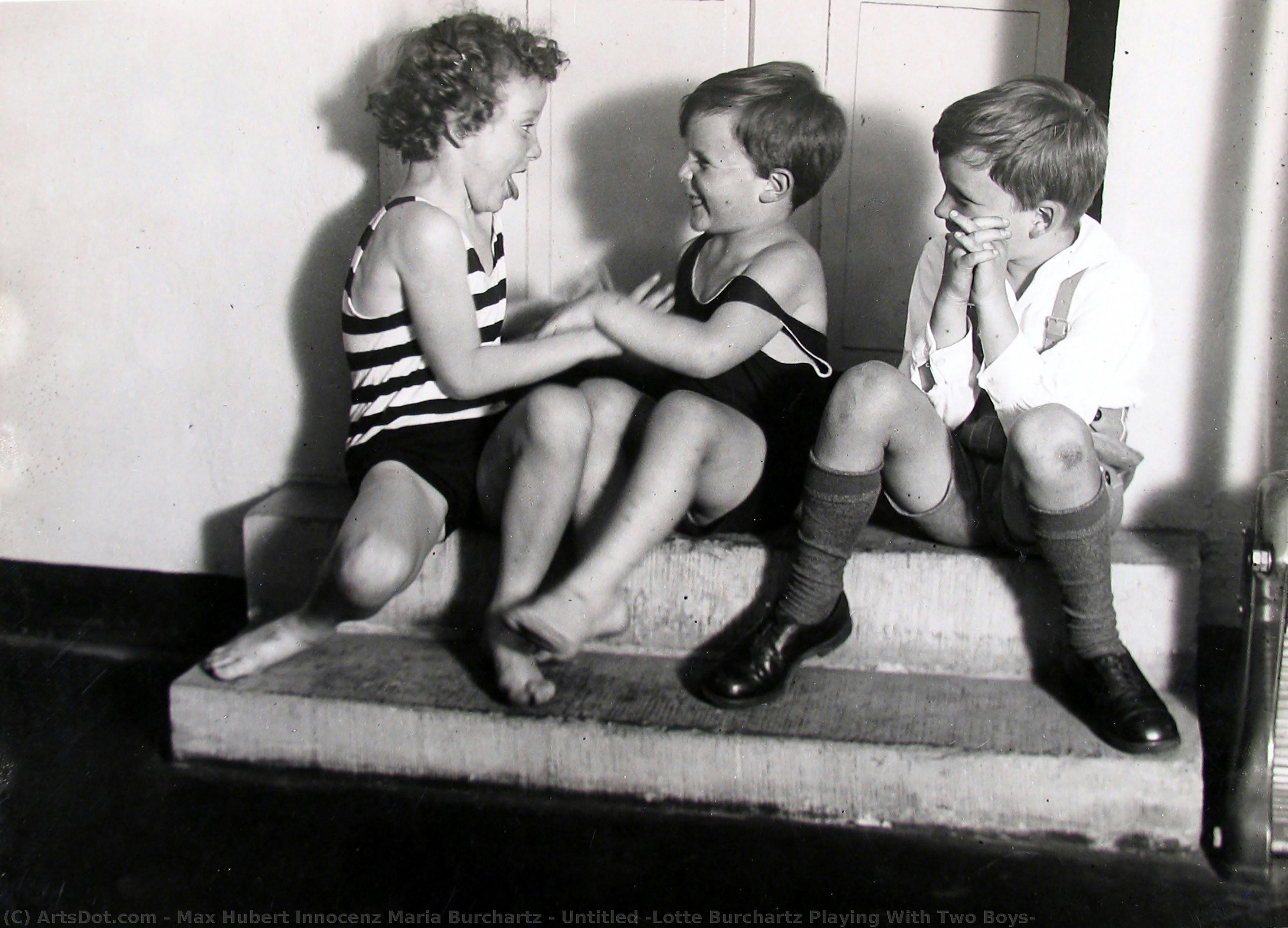 Untitled (lotte Burchartz Playing With Two Boys) — Max Hubert Innocenz Maria Burchartz
