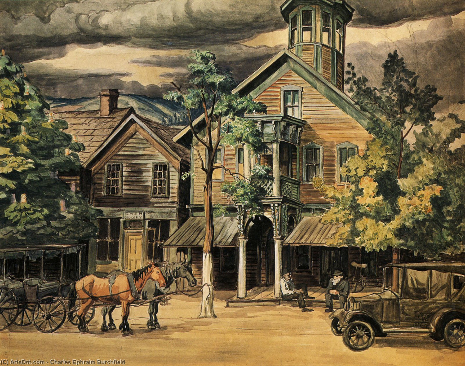 Old Taven At Hammondsville, Ohio — Charles Burchfield