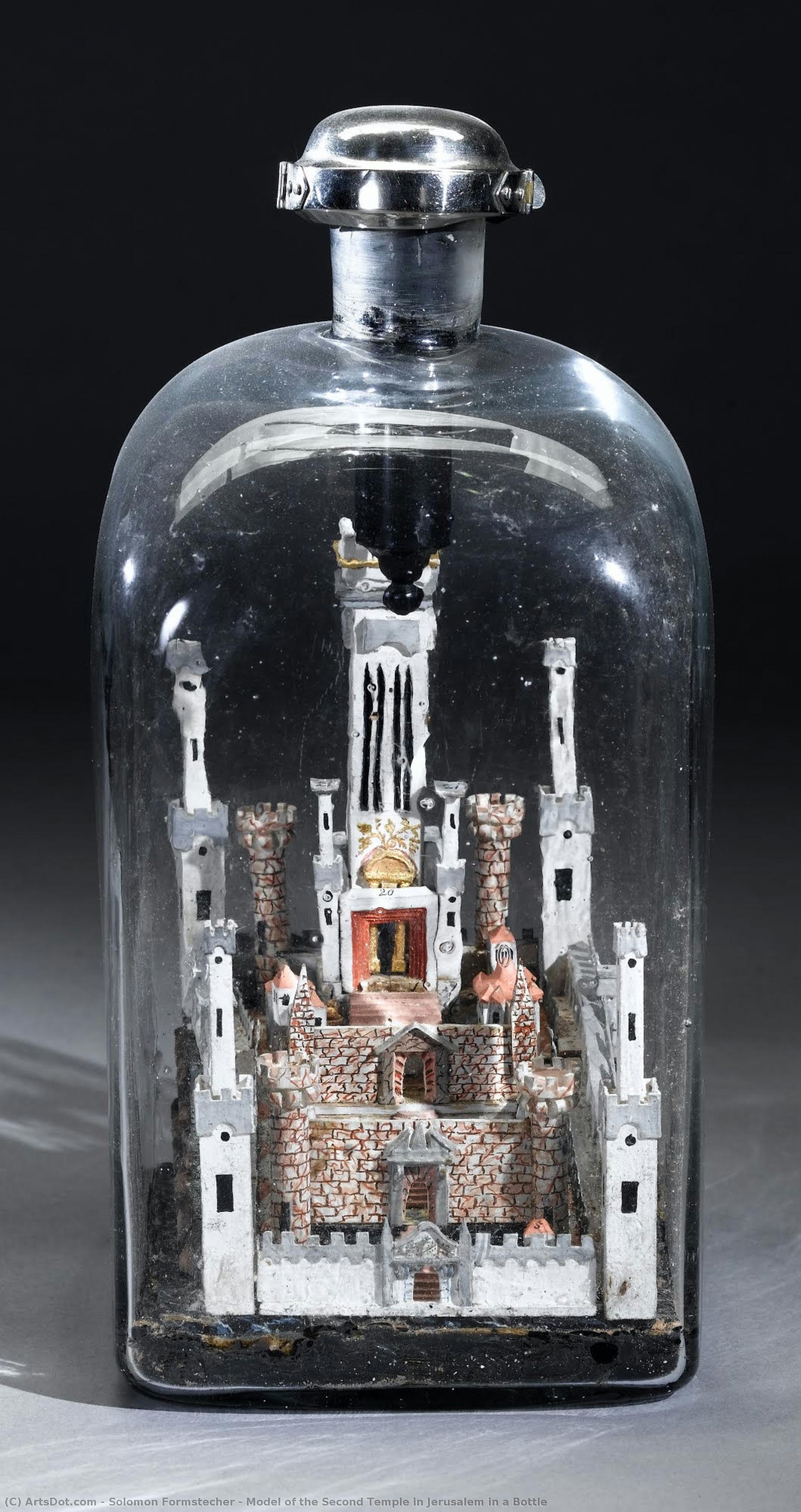 Model Of The Second Temple In Jerusalem In A Bottle — Salomon Formstecher