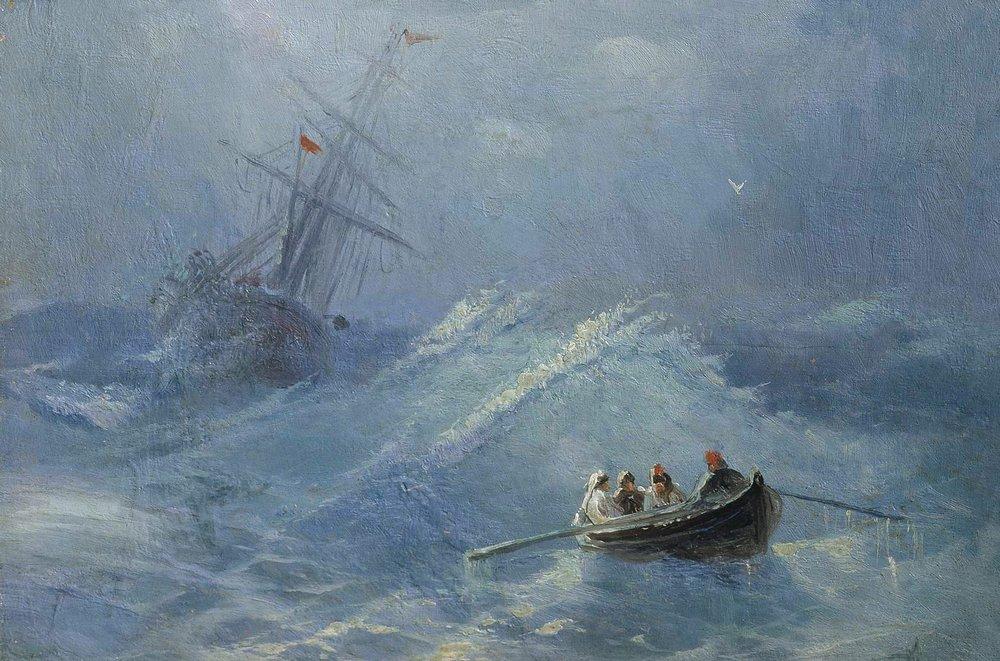 The Shipwreck In A Stormy Sea — Ivan Konstantinovich Aivazovsky