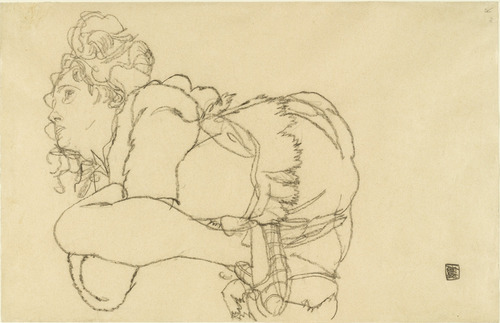 Woman With Slipper — Егон Шиле