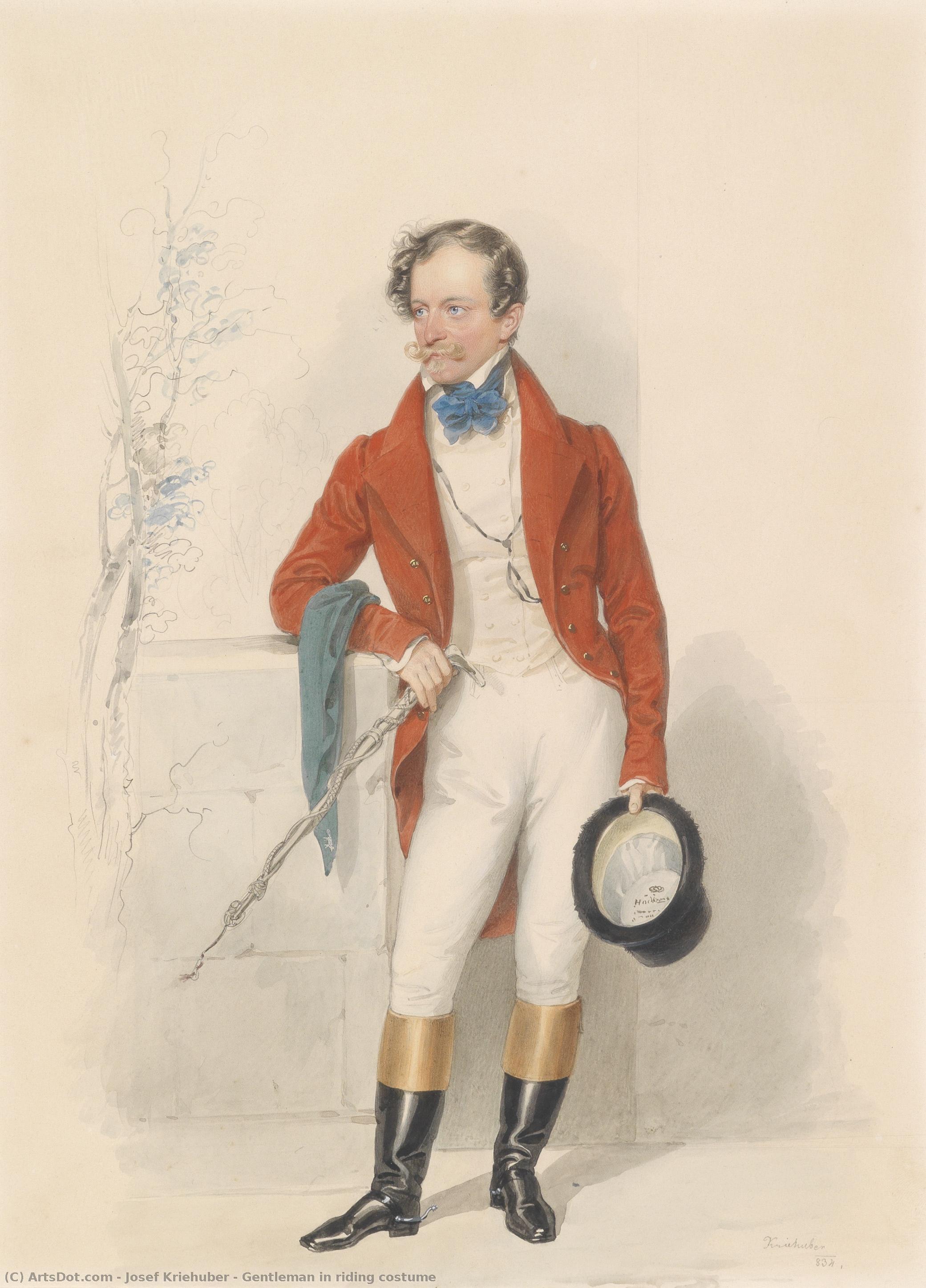 Gentleman In Riding Costume — Josef Kriehuber