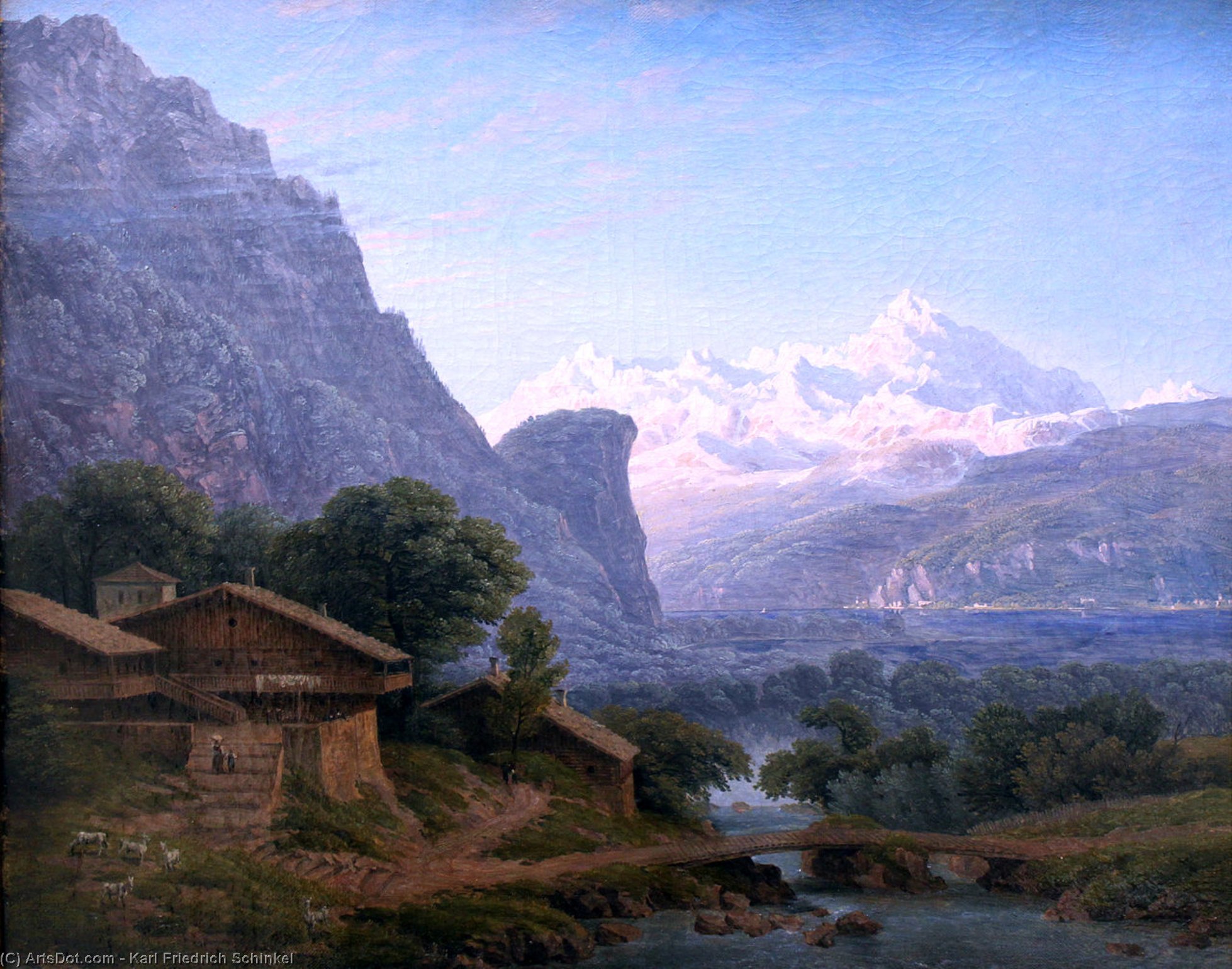 View Of Mont Blanc — Karl Friedrich Schinkel
