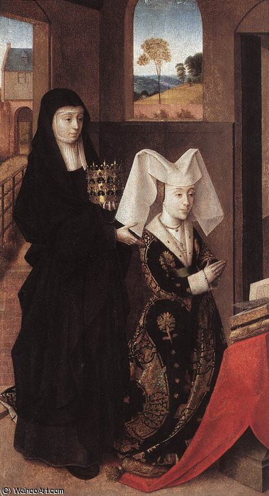 Isabel Of Portugal With St Elizabeth — Petrus Christus