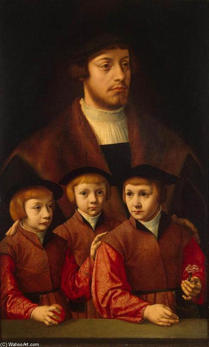 Portrait Of A Man With Three Sons — Barthel Bruyn The Elder