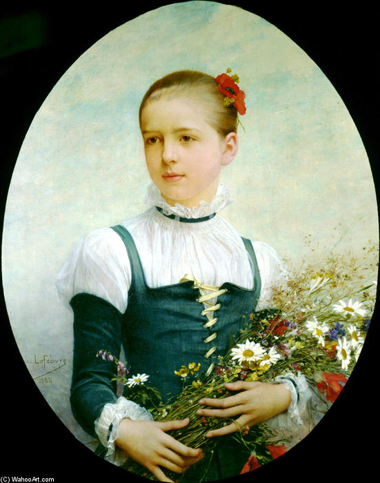Portrait Of Edna Barger Of Connecticut — Jules Joseph Lefebvre