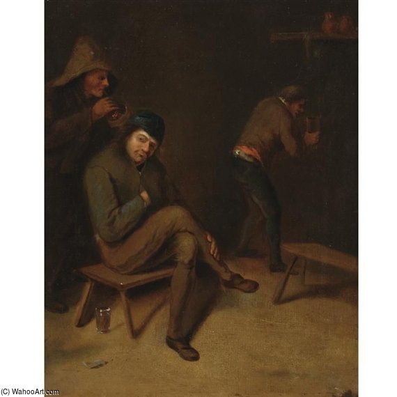 Peasants In An Interior — Pieter Harmansz Verelst