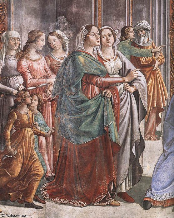 1.leftt Wall - Marriage Of Mary (detail) — Domenico Ghirlandaio
