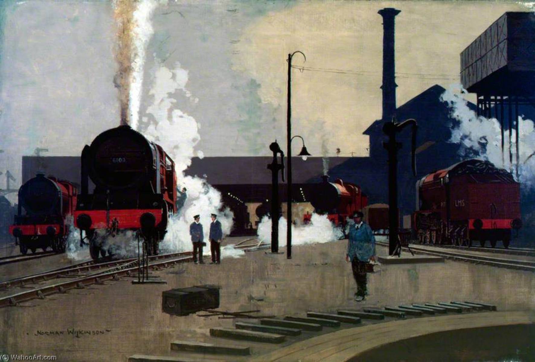 Motive Power Depot At Camden (london, Midland And Scottish Railway Poster Artwork) — Norman Wilkinson