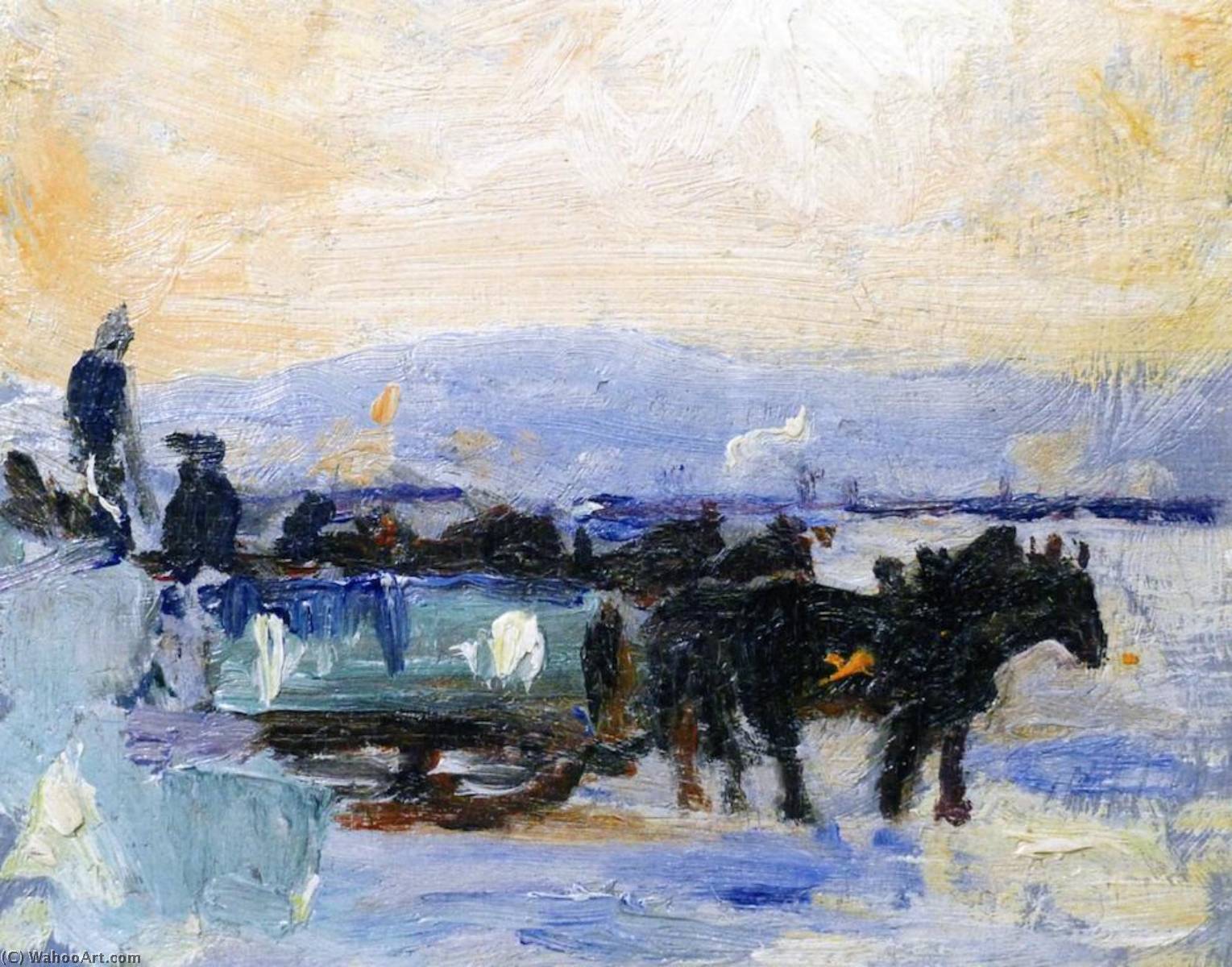 The Ice Cutting On The St. Lawrence — Maurice Cullen