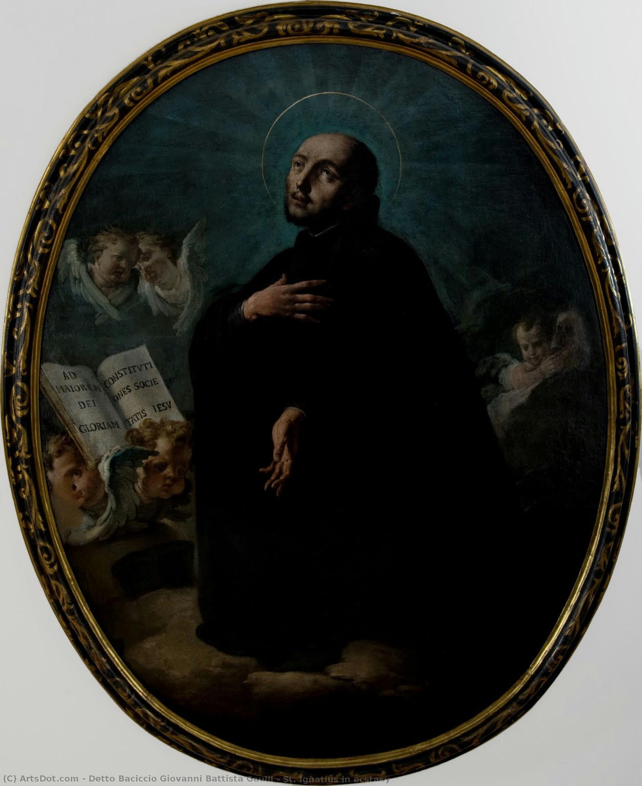 St. Ignatius In Ecstasy — Detto Baciccio Giovanni Battista Gaulli