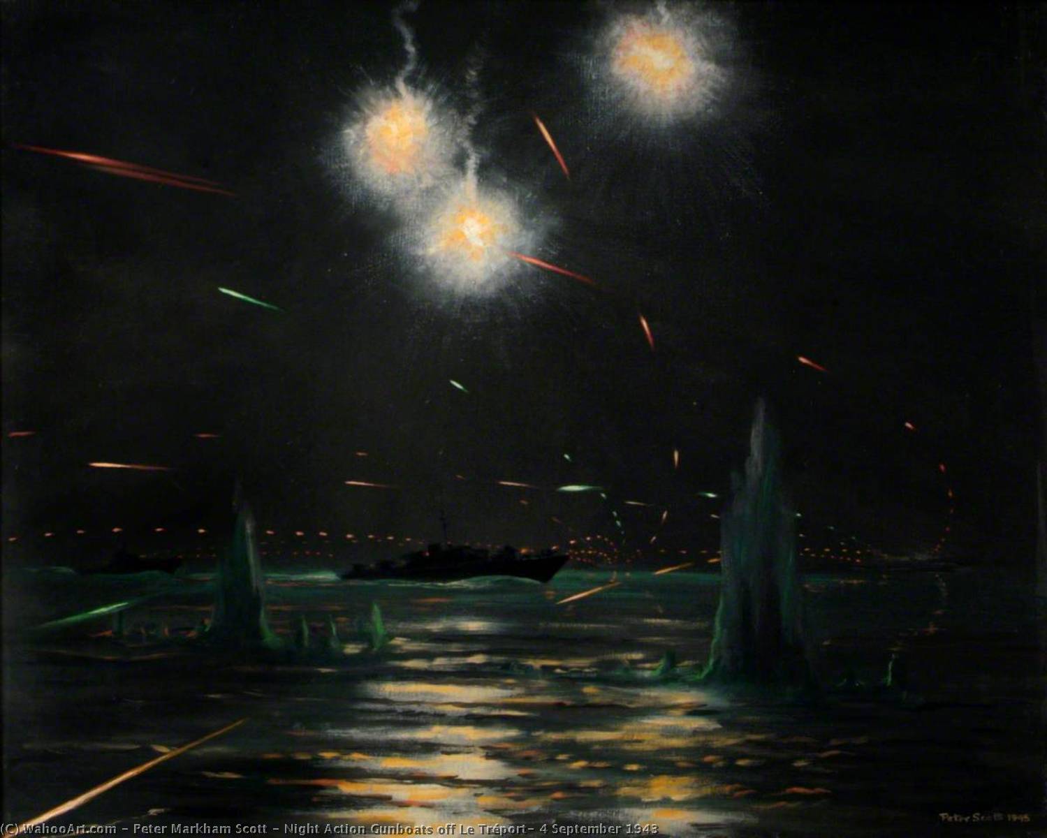 Night Action Gunboats Off Le Tréport, 4 September 1943 — Peter Markham Scott