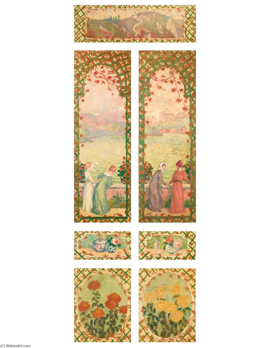 Untitled (a Set Of Seven Decorative Panels) — Georges D'espagnat