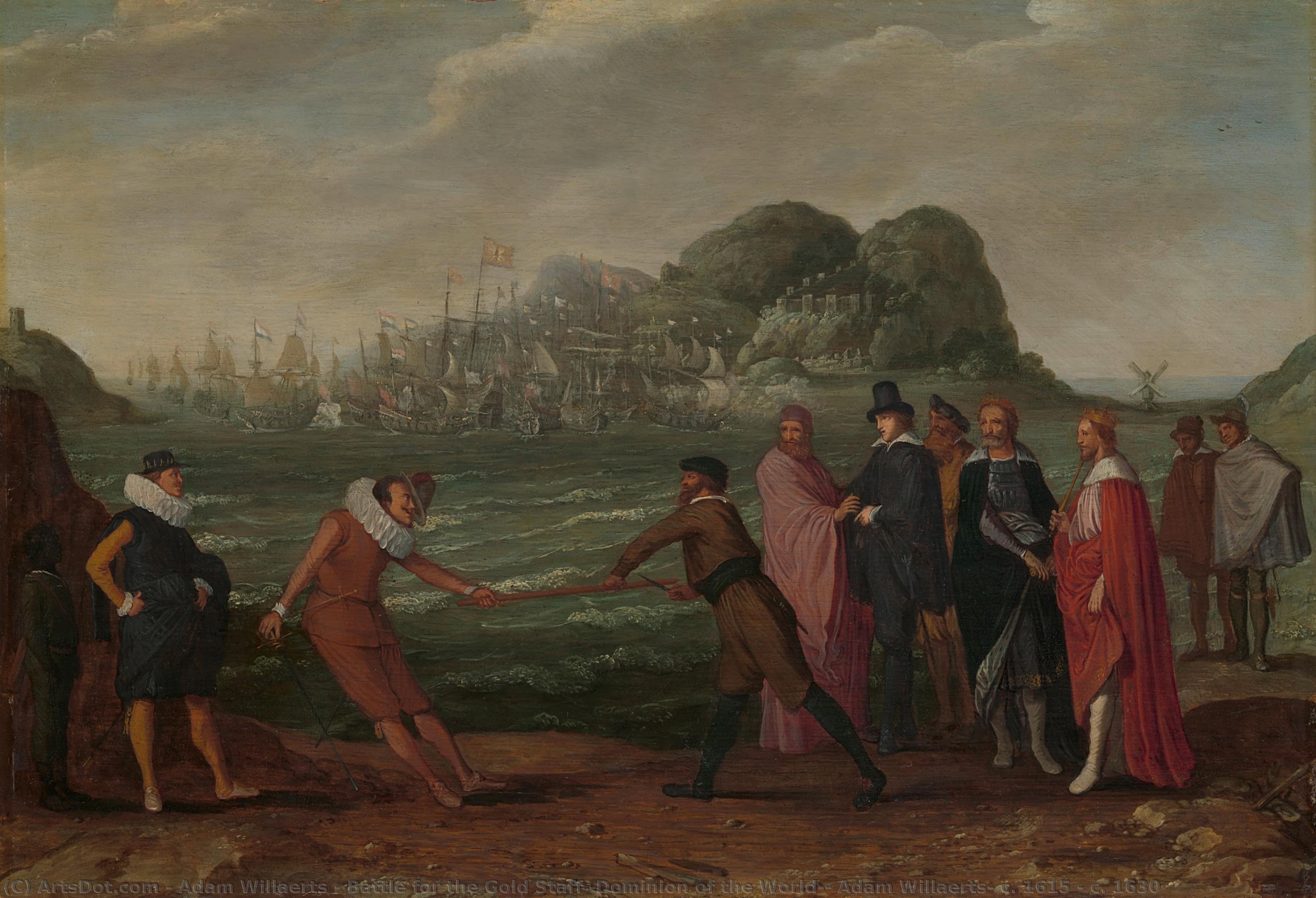 Battle For The Gold Staff (dominion Of The World), Adam Willaerts, C. 1615 - C. 1630 — Adam Willaerts