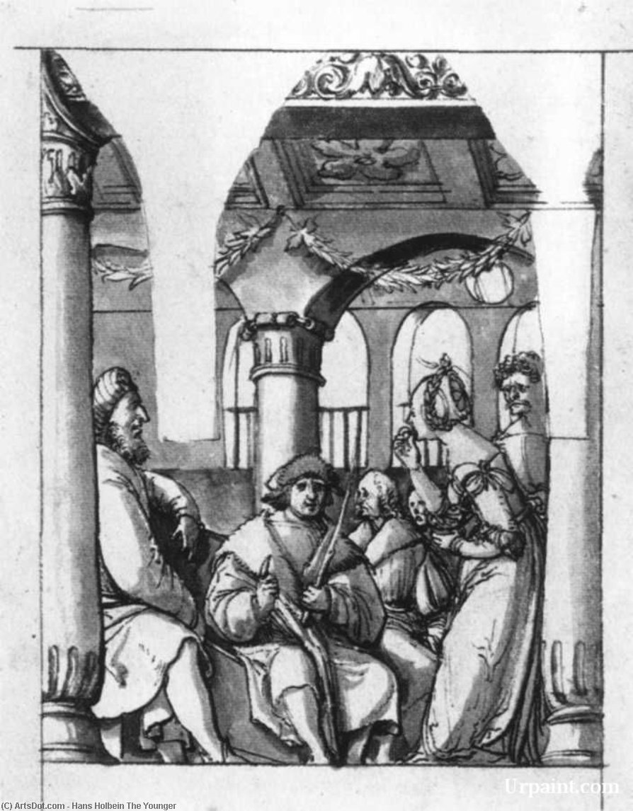 Leaena Before The Judges — Hans Holbein The Younger
