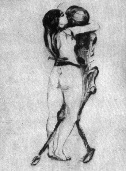 Girl And Death — Edvard Munch