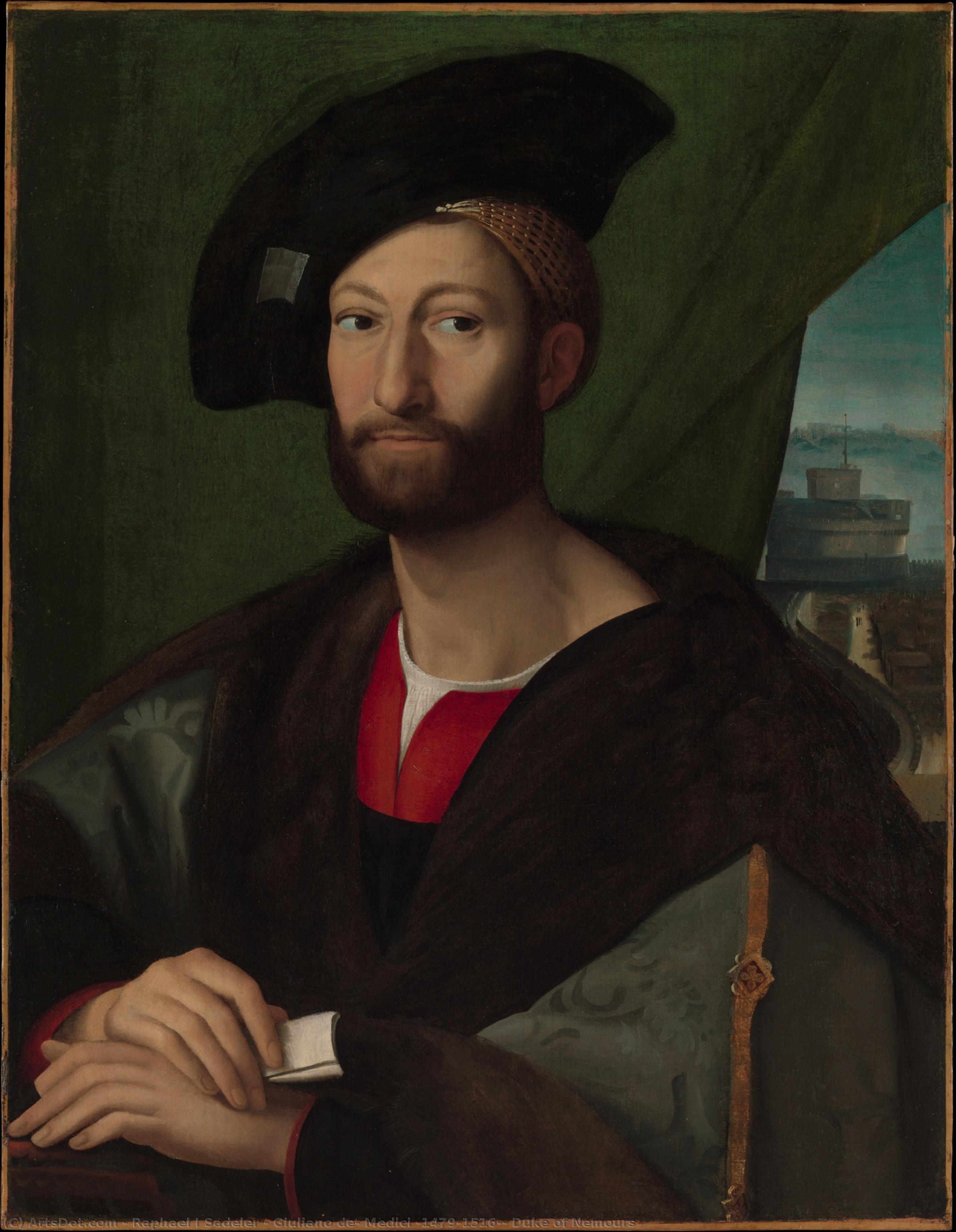 Giuliano De' Medici (1479–1516), Duke Of Nemours — Raphael I. Sadeler