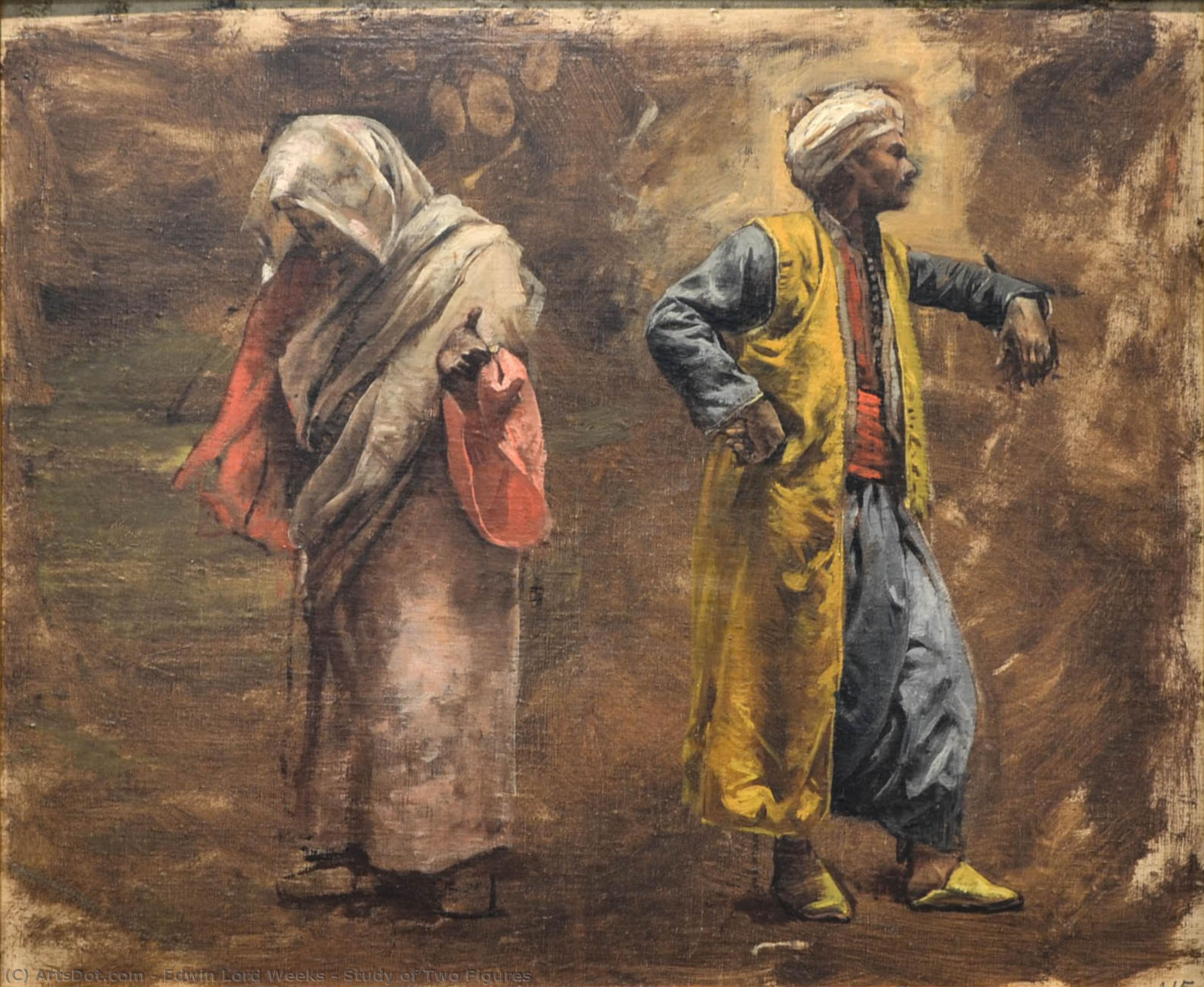 Study Of Two Figures — Эдвин Лорд Уикс