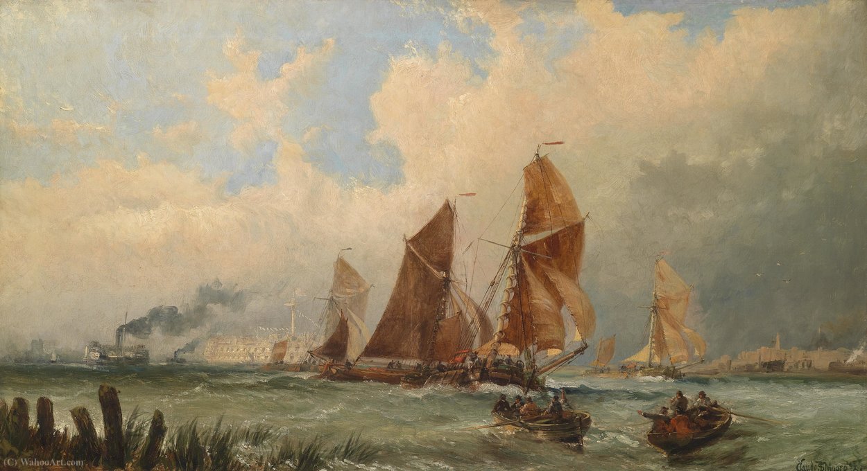 Ships At The Port Of Portsmouth — Claude Thomas Stanfield Moore