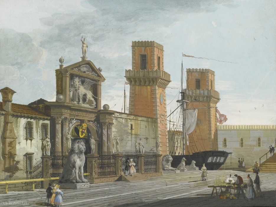 View Of The Arsenale, Venice — Giuseppe Bernardino Bison