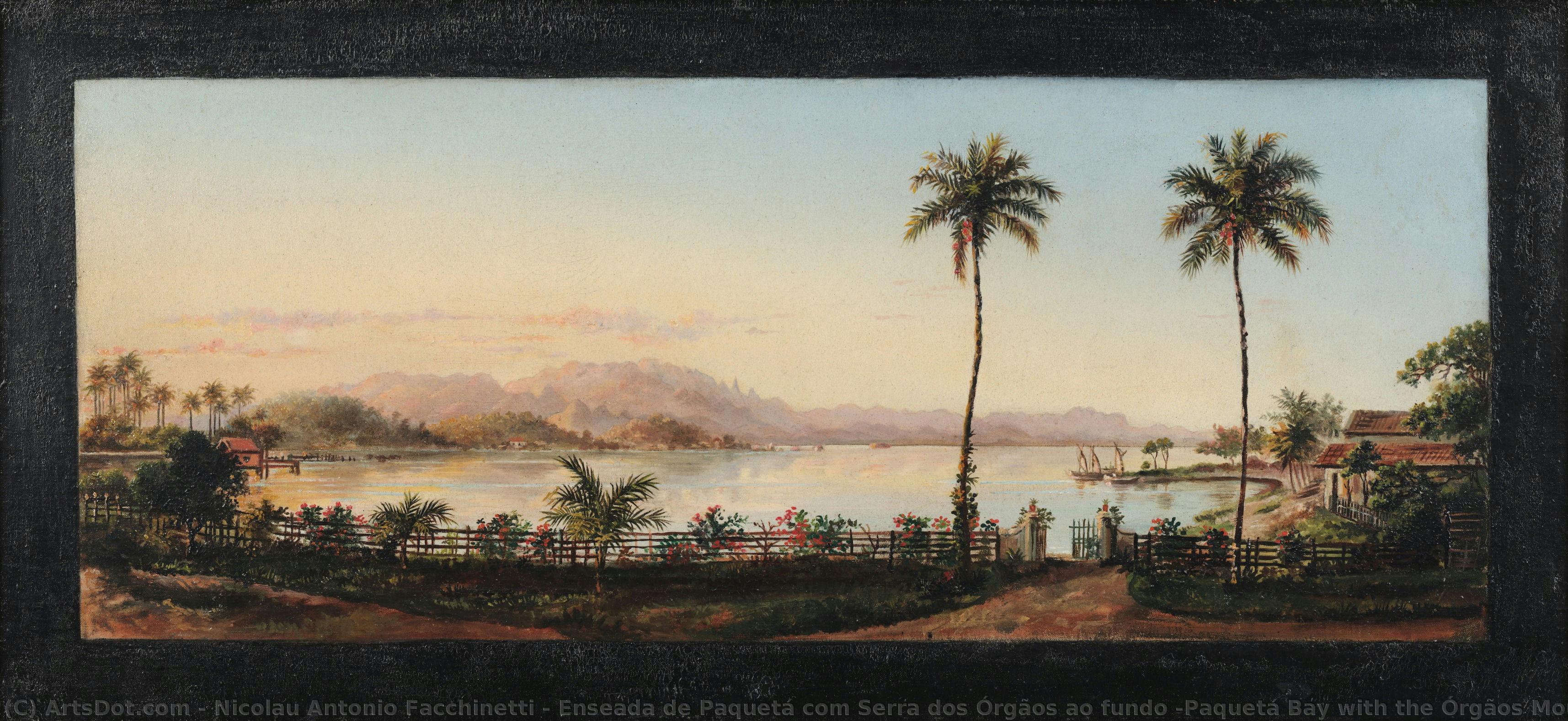 Enseada De Paquetá Com Serra Dos Órgãos Ao Fundo [paquetá Bay With The Órgãos Mountains In The Background] — Nicolau Antonio Facchinetti