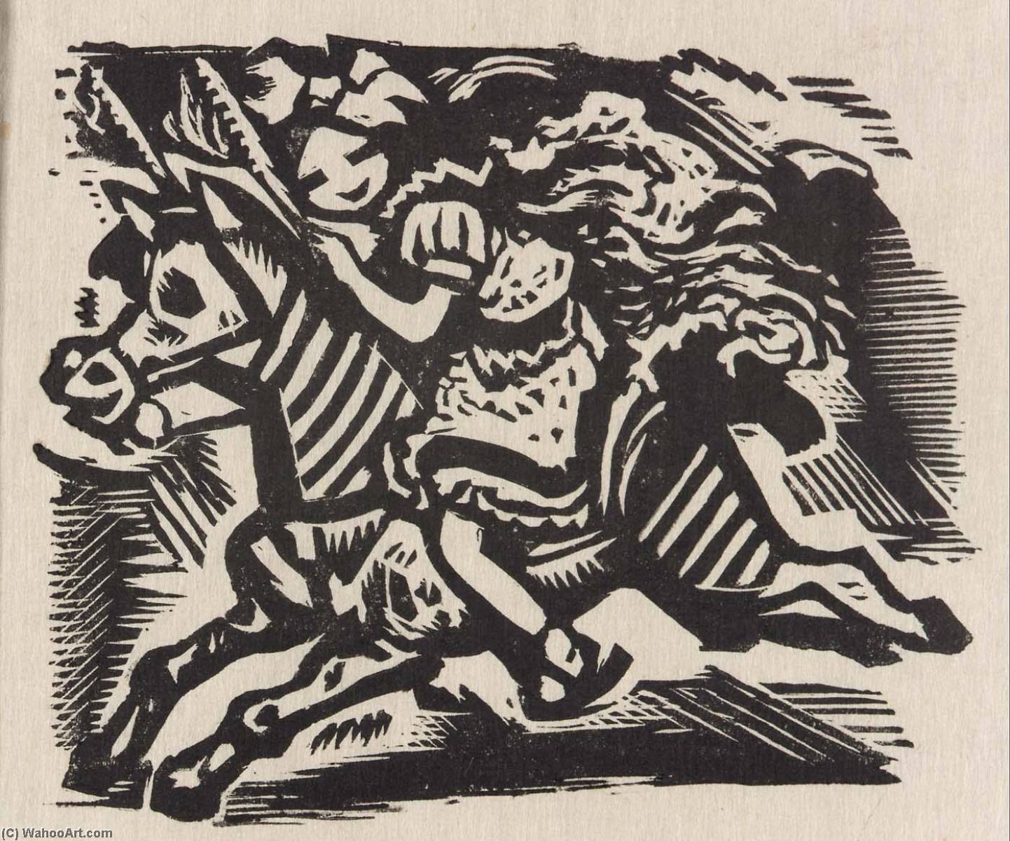 Girl On Merry Go Round, Facing Left — Howard Cook