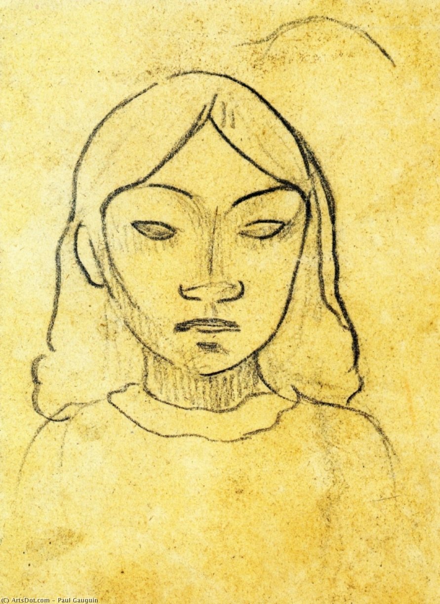 Kopf Einer Tahitianischen Frau — Eugène Henri Paul Gauguin